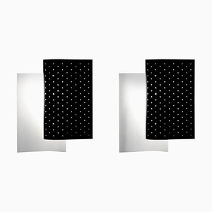Black B205 Wall Sconce Lamp Set by Michel Buffet, Set of 2