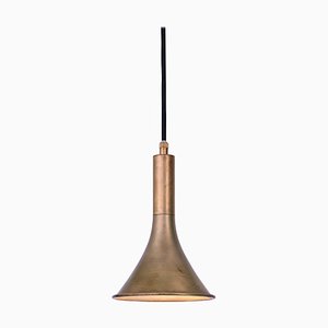 Megafon Raw Brass Ceiling Lamp by Jesper Ståhl for Konsthantverk