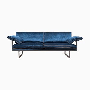 Urban Brad Gp01 Sofa in Ristretto & Royal Blue Fabric by Peter Ghyczy