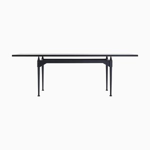 Tl3 Table in Black Dyed Wood and Glass by Franco Albini for Cassina