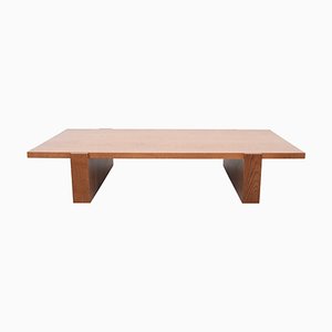 Massiver Niedriger Eichenholz Tisch von Le Corbusier für Dada Est.