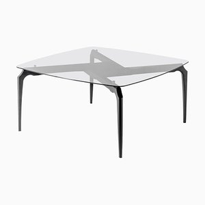 Oscar Tusquets Table 'Gaulino' Black Ashwood / Glass by BD Barcelona