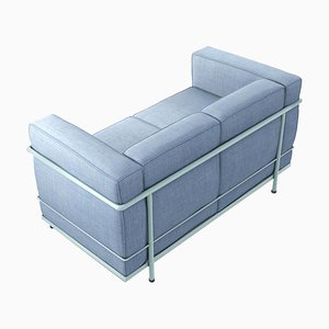 Lc2 2-Sitzer Sofa von Le Corbusier, Pierre Jeanneret & Charlotte Perriand für Cassina