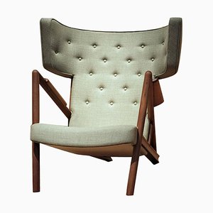 Grasshopper Armchair in Wood and Fabric by Finn Juhl