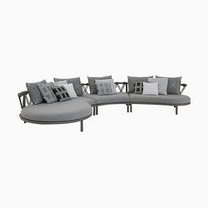 Trampolin Outdoor Sofa aus Stahl, Seil & Stoff von Patricia Urquiola für Cassina