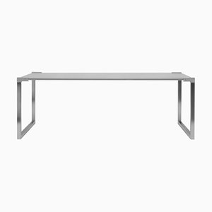 Coffee Table Pioneer T53 Stainless Steel Matt / Satin Glass by Peter Ghyczy