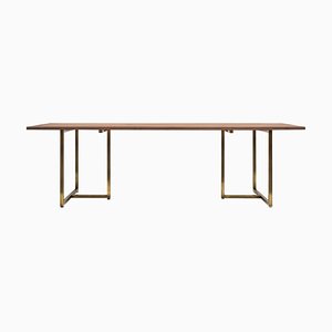 Dining Table Jack T3456 Brass / Walnut by Peter Ghyczy