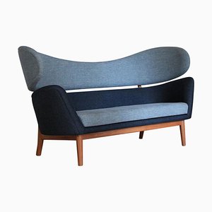 Baker Sofa in Wood and Fabric by Finn Juhl