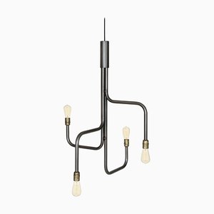 Strapatz Large Black Oxide Steel Ceiling Lamp by Sabina Grubbeson for Konsthantverk