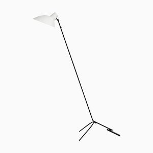 Vv Cinquanta White and Black Floor Lamp by Vittoriano Viganò for Astep