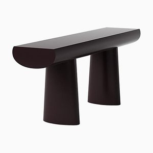 Wood Console Table with Dark Eggplant Color by Aldo Bakker