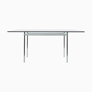 Lc12 La Roche Tisch aus Stahl und Glas von Pierre Jeanneret und Le Corbusier für Cassina