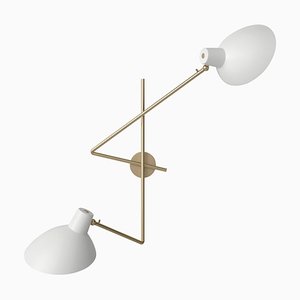 Vv Fifty Twin White Wall Lamp by Victorian Viganò for Astep