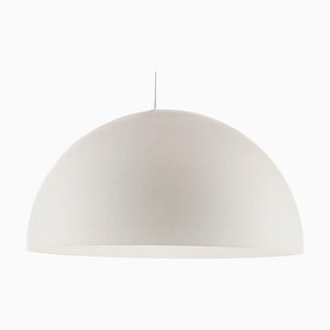 Suspension Lamp Sonora Large White Opaline Glass by Vico Magistretti for Oluce