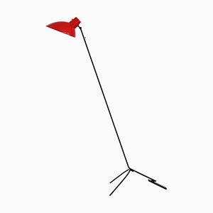 Vv Cinquanta Red and Black Floor Lamp by Vittoriano Viganò for Astep