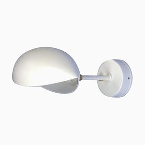 Mid-Century Modern White Eye Wandlampe von Serge Mouille