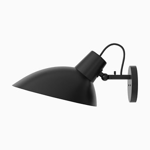 Vv Cinquanta Black and Black Wall Lamp by Vittoriano Viganò for Astep