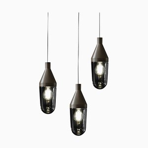 Suspension Lamps Niwa Beige Grey by Christophe Pillet for Oluce