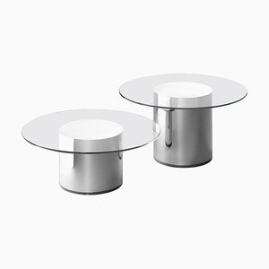 Set of Two Ramon Úbeda and Otto Canalda Contemporary Glass 2001 Side Tables