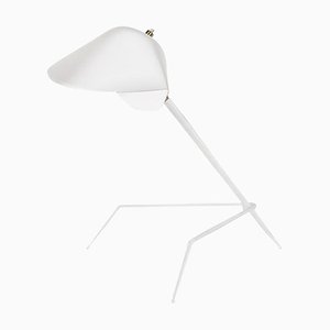 Weiße Dreibein Lampe von Serge Mouille