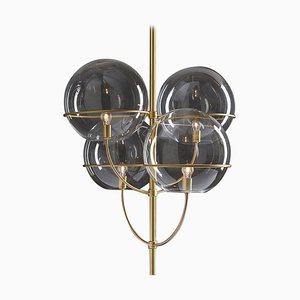 Suspension Lamp Lyndon Satin Gold by Vico Magistretti for Oluce