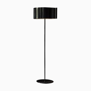 Black Metal Nendo Floor Lamp with Switch from Oluce