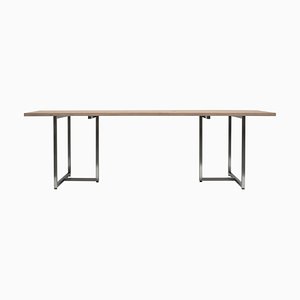 Jack T3456 Steel & Oak Latte Dining Table by Peter Ghyczy