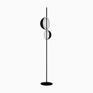 Superluna Black Floor Lamp by Victor Vaisilev for Oluce