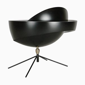 Lámpara de pie Saturn Mid-Century moderna en negro de Serge Mouille