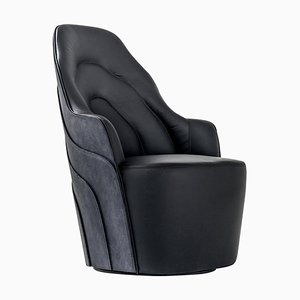Couture Armchair by Färg & Blanche in Black and Grey for BD Barcelona