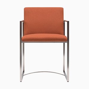 Armchair Urban Maia S06+ Stainless Steel Matt / Orange Fabric by Peter Ghyczy
