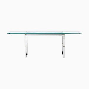 Table Biri T29 Steel / Aluminium/ Glass by Peter Ghyczy