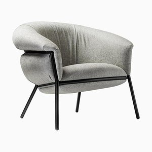 Stephen Burks Fabric Upholstered and Iron Grasso Armchair for Bd