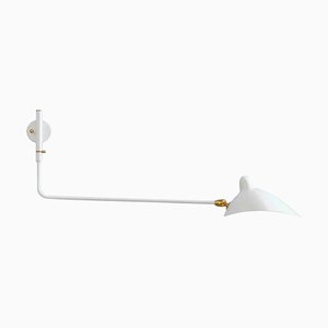 White One Rotating Stright Arm Wall Lamp by Serge Mouille