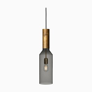 Phenomenon Narrow Smoked Glass Ceiling Lamp by Sabina Grubbeson for Konsthantverk