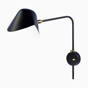 Lámpara de pared Anthony en negro de Serge Mouille