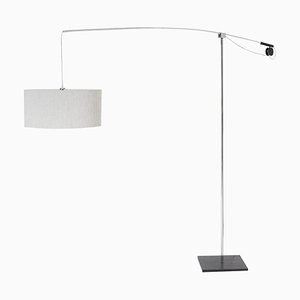 Floor Lamp Urban Lotis Mw22 Stainless Steel / Lampshade Off-White by Peter Ghyczy
