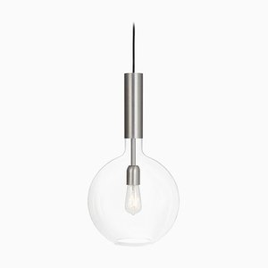 Rosdala Iron Clear Glass Ceiling Lamp by Sabina Grubbeson for Konsthantverk