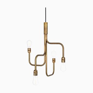 Strapatz Brass Ceiling Lamp by Sabina Grubbeson for Konsthantverk