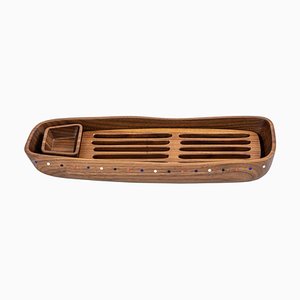 Pok Collection Appetizer and Bread Walnut Wood Serving Tray by SoShiro, 2019