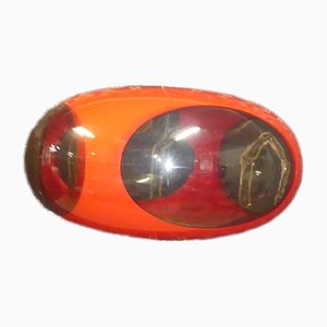 Rote ovale Vintage Space Age UFO Lampe von Luigi Colani für Massive, 1970er