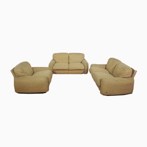 Sofas und Sessel aus Wolle von Busnelli, 1970er, 3er Set