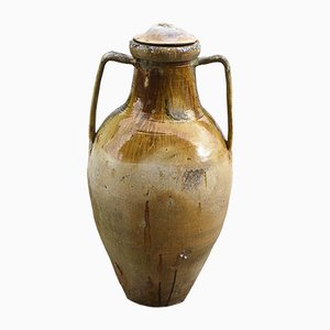 Amphora Arcio aus glasierter Terrakotta, Italien
