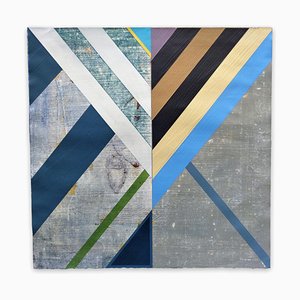 Organische Geometrie (Seeflaggen), Abstraktes Gemälde, 2020