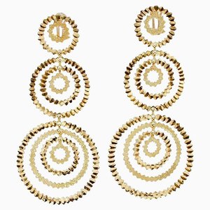 Aretes de araña de oro amarillo de 18 kt. Juego de 2