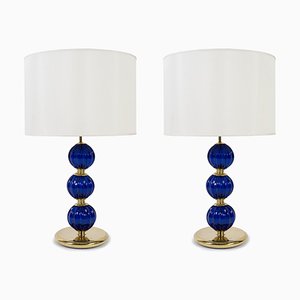 Murano Glass Lamps, Set of 2
