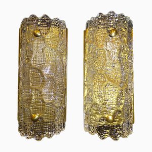 Glass Sconces by Carl Fagerlund for Orrefors, 1970s, Set of 2