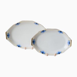Art Deco Porcelain Plates, Set of 2