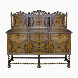 Early 20th Century Jacobean Style Oak Dresser