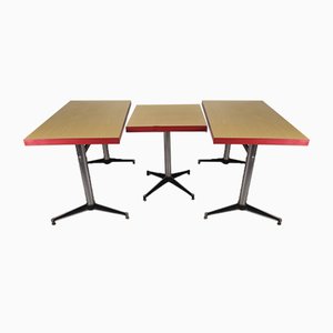 Vintage Formica Cafe Tables, Set of 3